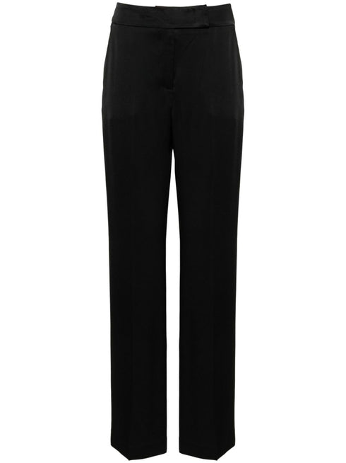 pantalones de satén de pierna recta